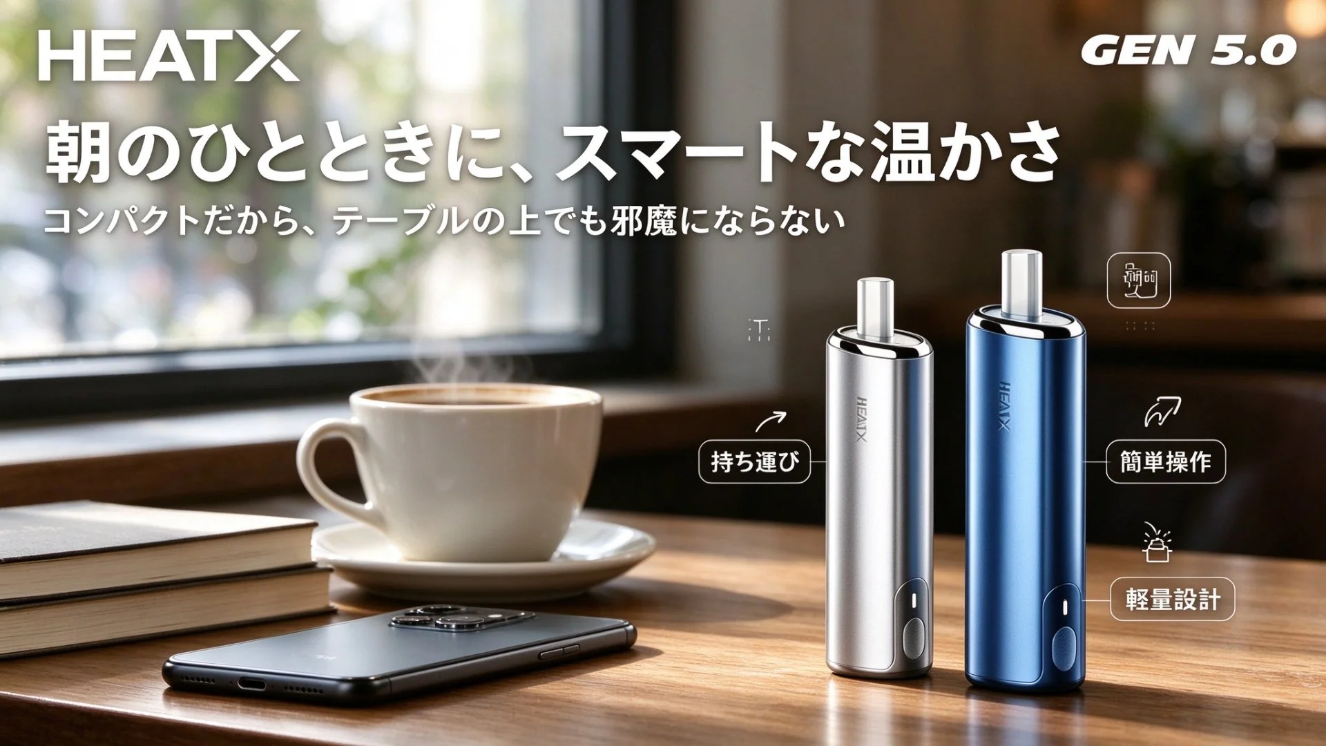HEATX-5.0 朝のひとときに、スマートな温かさ